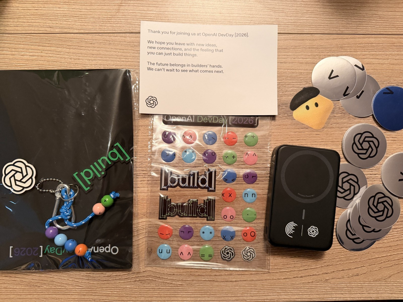 OpenAI Dev Day Swag + Phone Battery Stand/Pack
