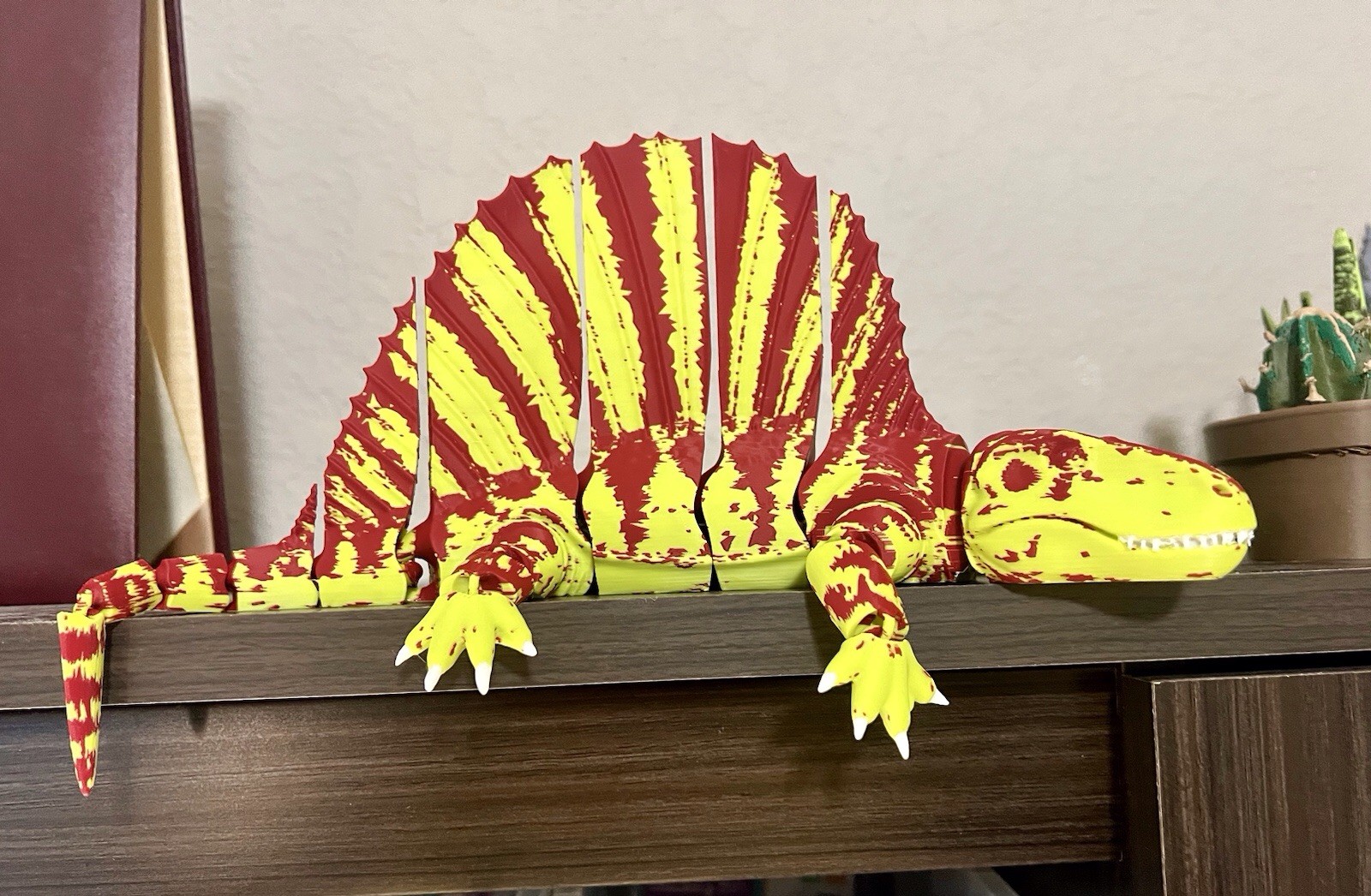 Large 12” Articulated Dimetrodon Toy R&G - 3D Printed Flexi Prehistoric Reptile