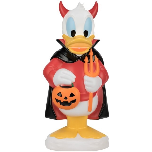 Disney 2-ft Halloween Lighted Evil Donald Duck Blow Mold Decoration-NWOB