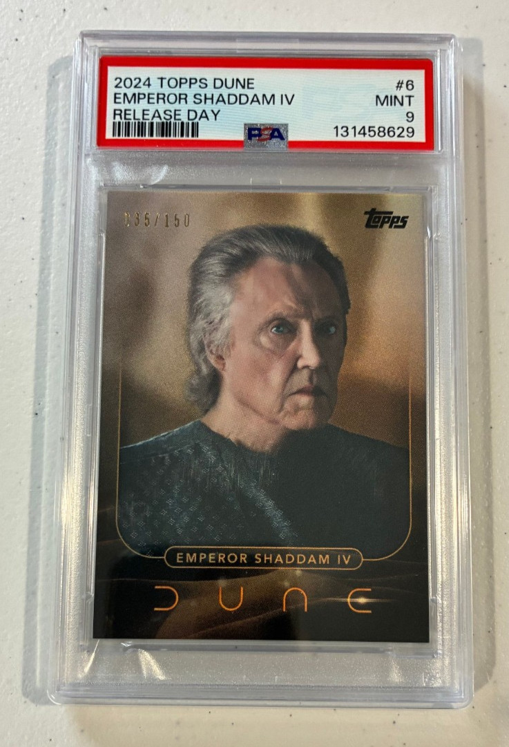 2024 Topps Dune Release Day #6 Emperor Shaddam IV #/150 PSA 9 Card 2024 Topps Dune Release Day #6 Emperor Shaddam IV #/150 PSA 9 Card