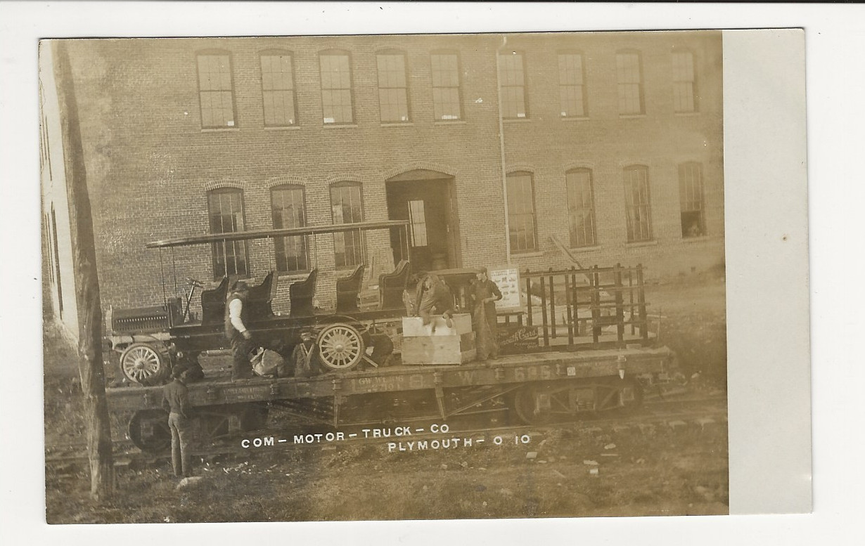 SUPER   Circa 1910 RPPC - COM - MOTOR - TRUCK - CO., Plymouth, Ohio