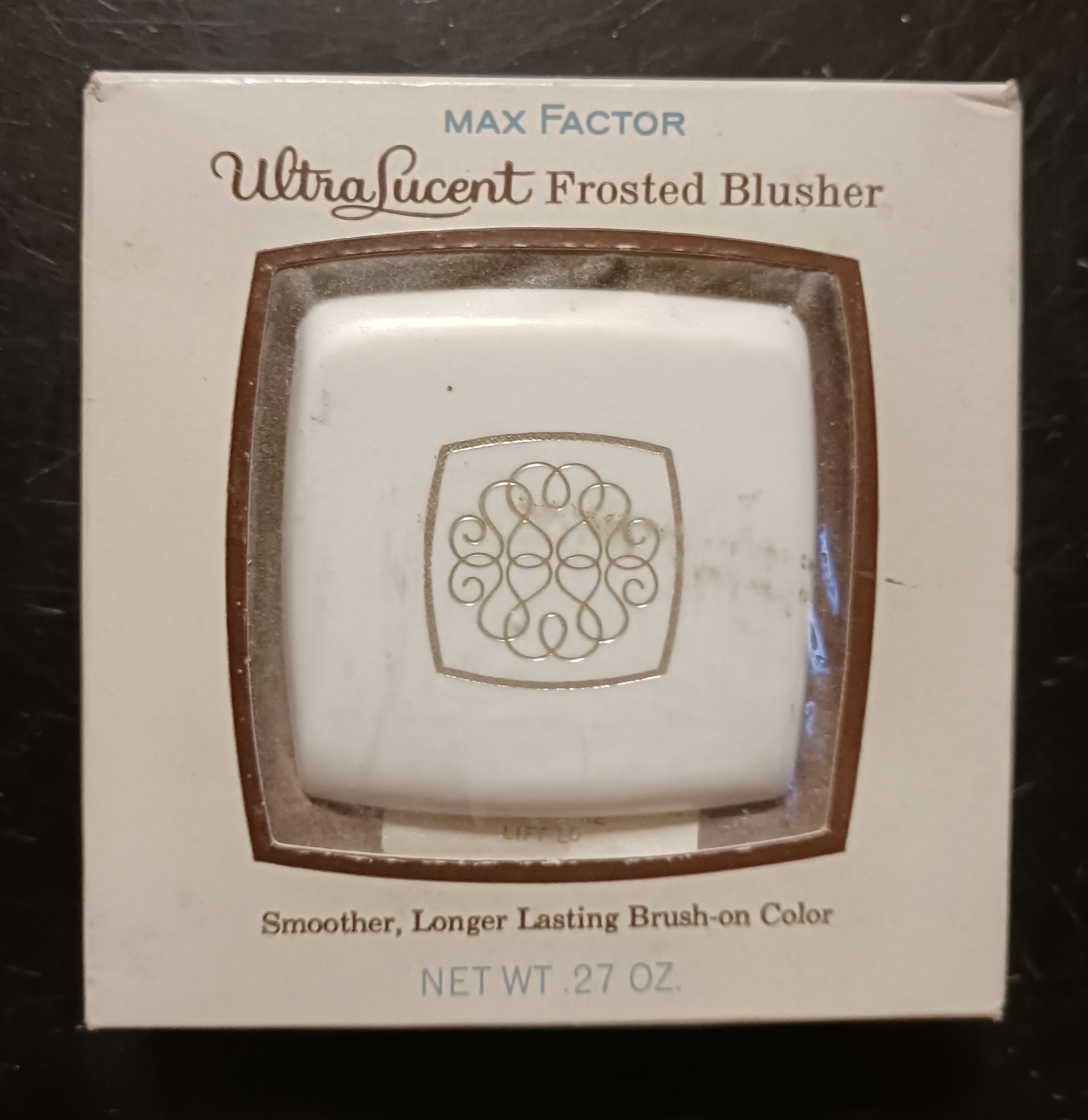 VTG 1968 Max Factor Ultralucent Frosted Blusher Compact Makeup In Original Box