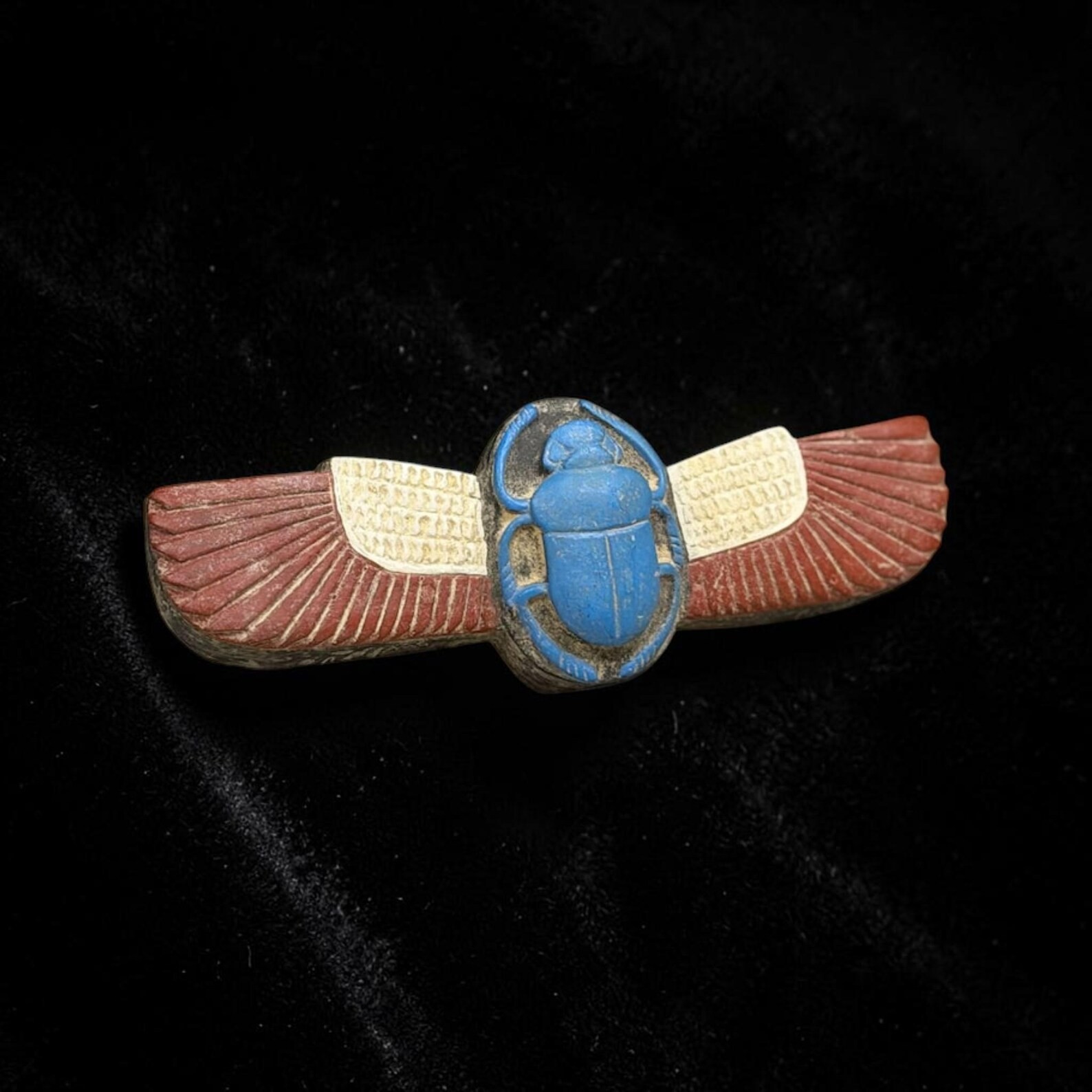 Egyptian Artifacts Rare ِAuthentic Pharaonic Winged Scarab Of Egyptian Khepri BC
