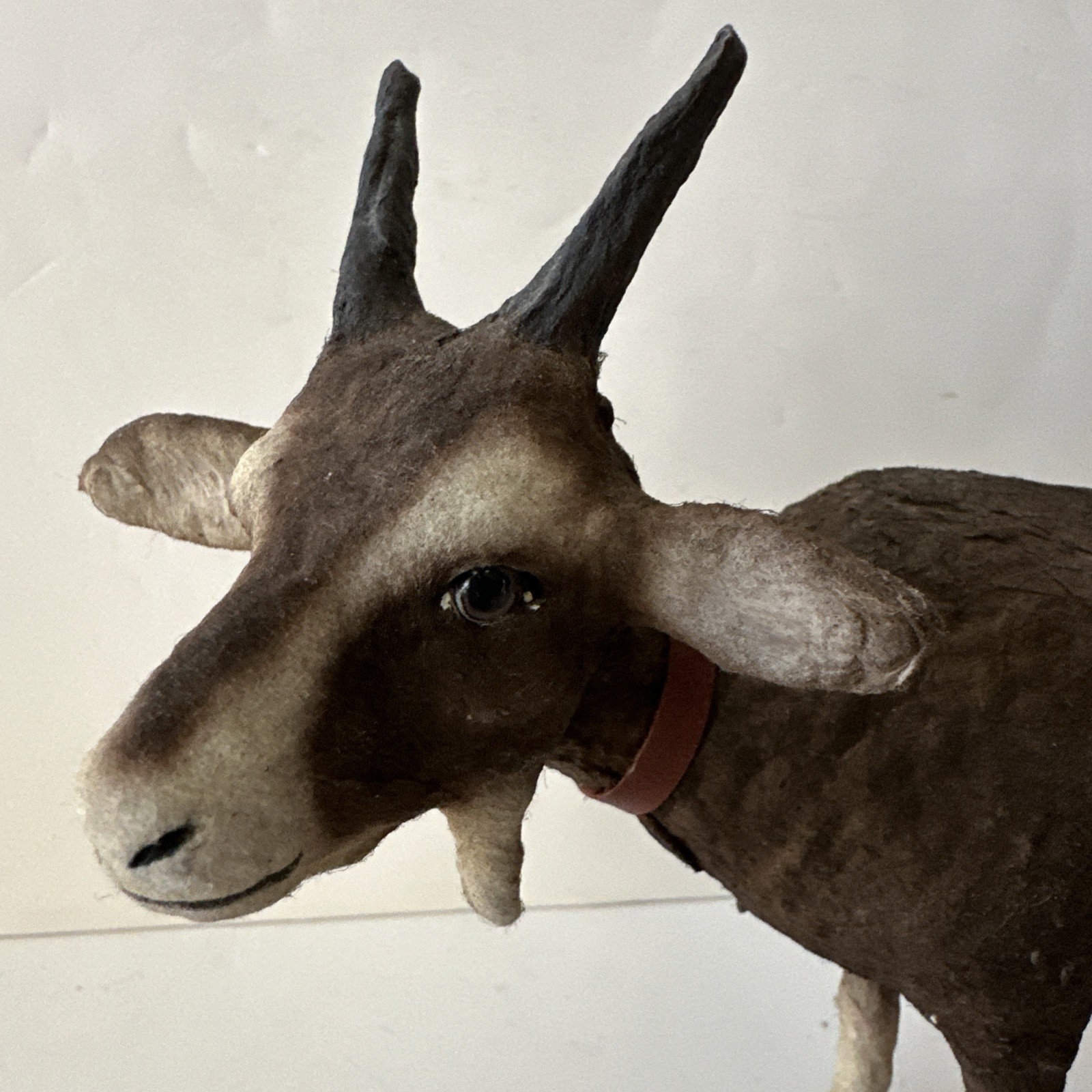 CRAIG YENKE 6.5” Brown Goat Cotton/Paper Mache Folk Art Figurine