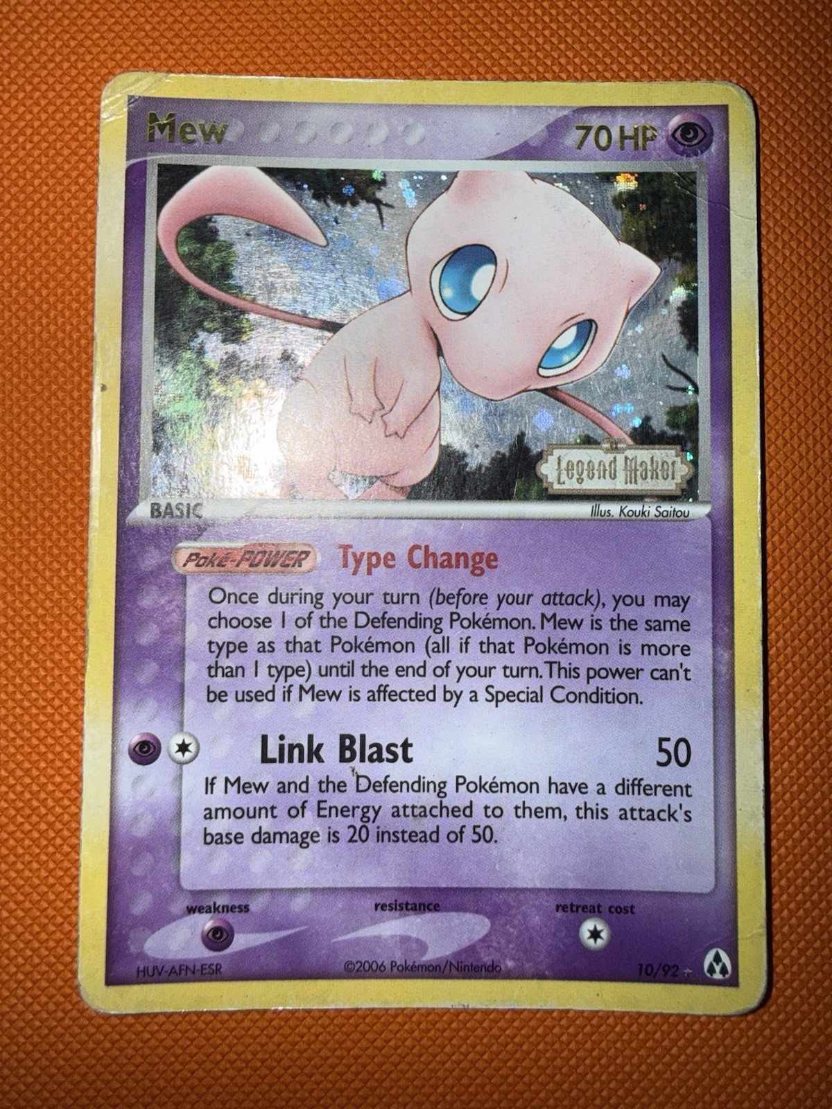 Pokemon 10/92 Vintage Mew Legend Maker Stamp