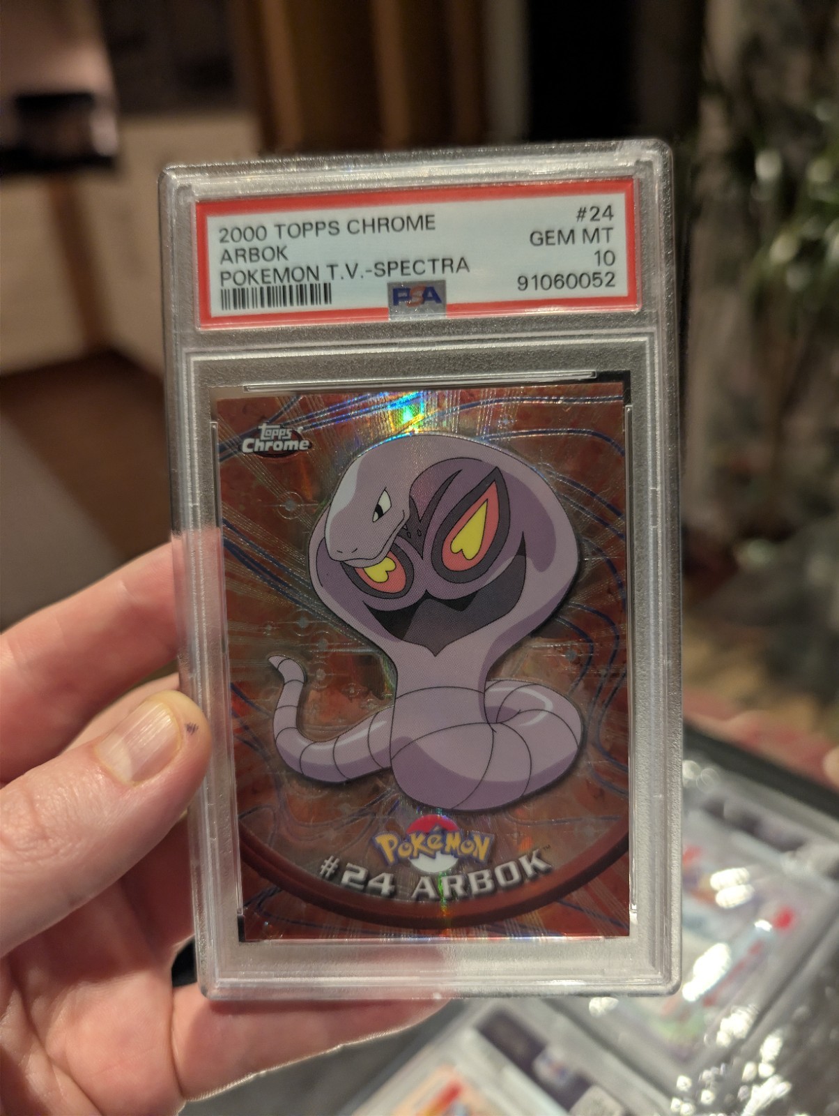 2000 TOPPS CHROME POKEMON T.V. SPECTRA #24 ARBOK PSA 10 Gem mint POP 16