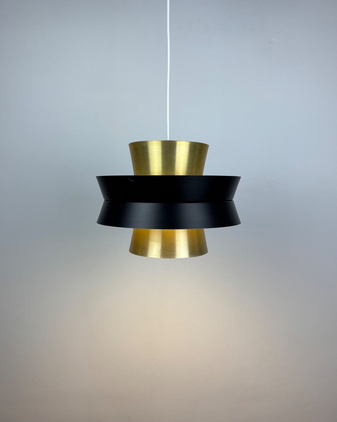 1960s Sweden Vintage Trava Pendant Lamp Carl Thore Granhaga Space Age Mid Centur