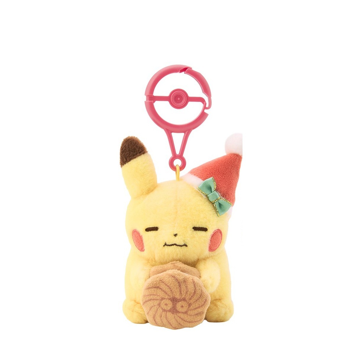 Presale Pokemon Center 2026 Christmas Mascot Keychain Pikachu Snacking Cookie