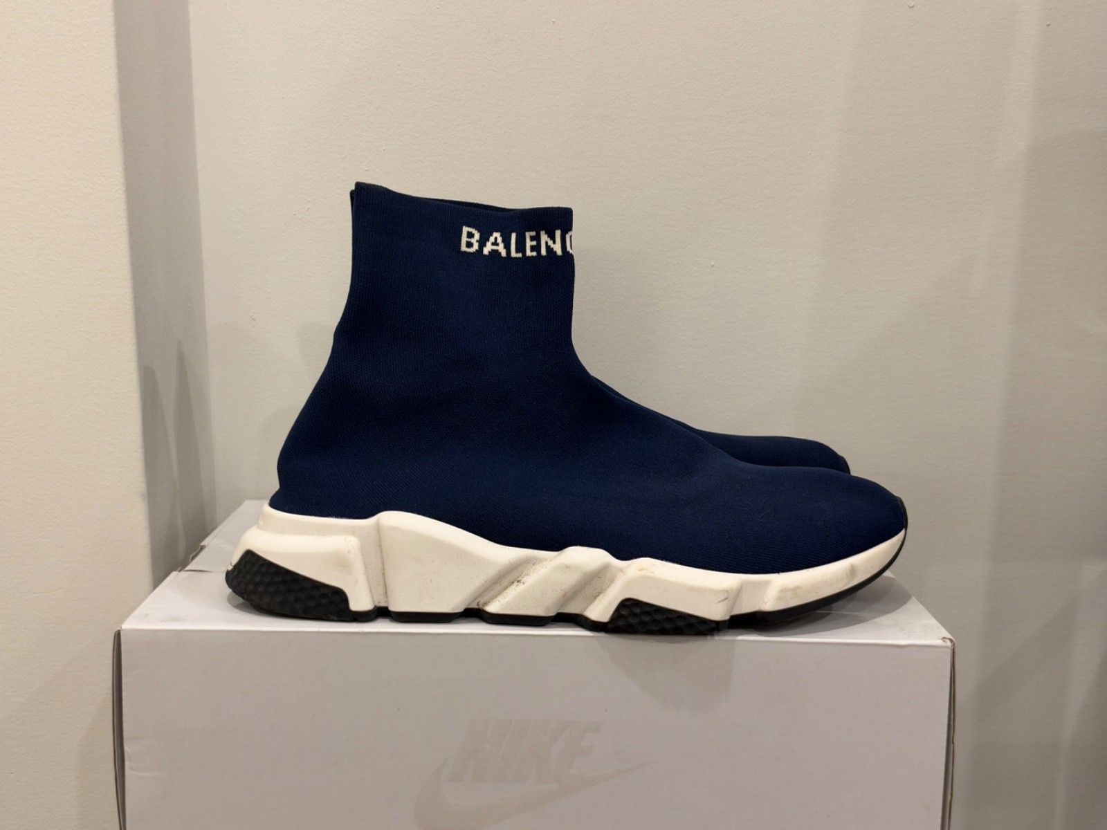 Balenciaga Speed Sock Lt Navy Men’s Size 11/ 44e Balenciaga Speed Sock Lt Navy Men’s Size 11/ 44e