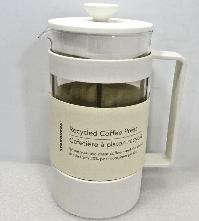 Starbucks 8 Cup White Recycled Coffee Press Boden Limited Edition