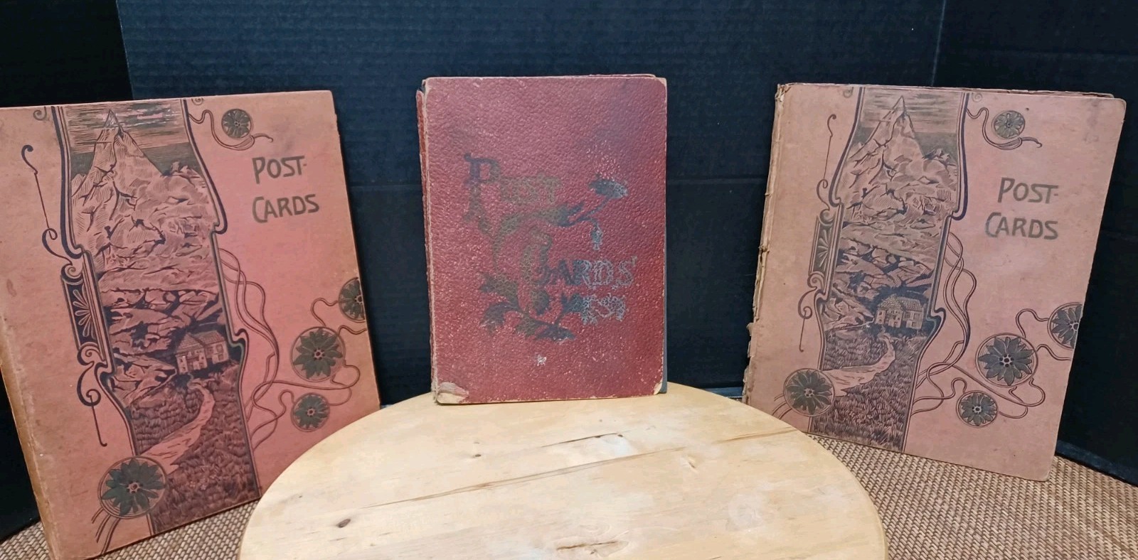 Antique 192 Greetings Holidays Postcards In Albums