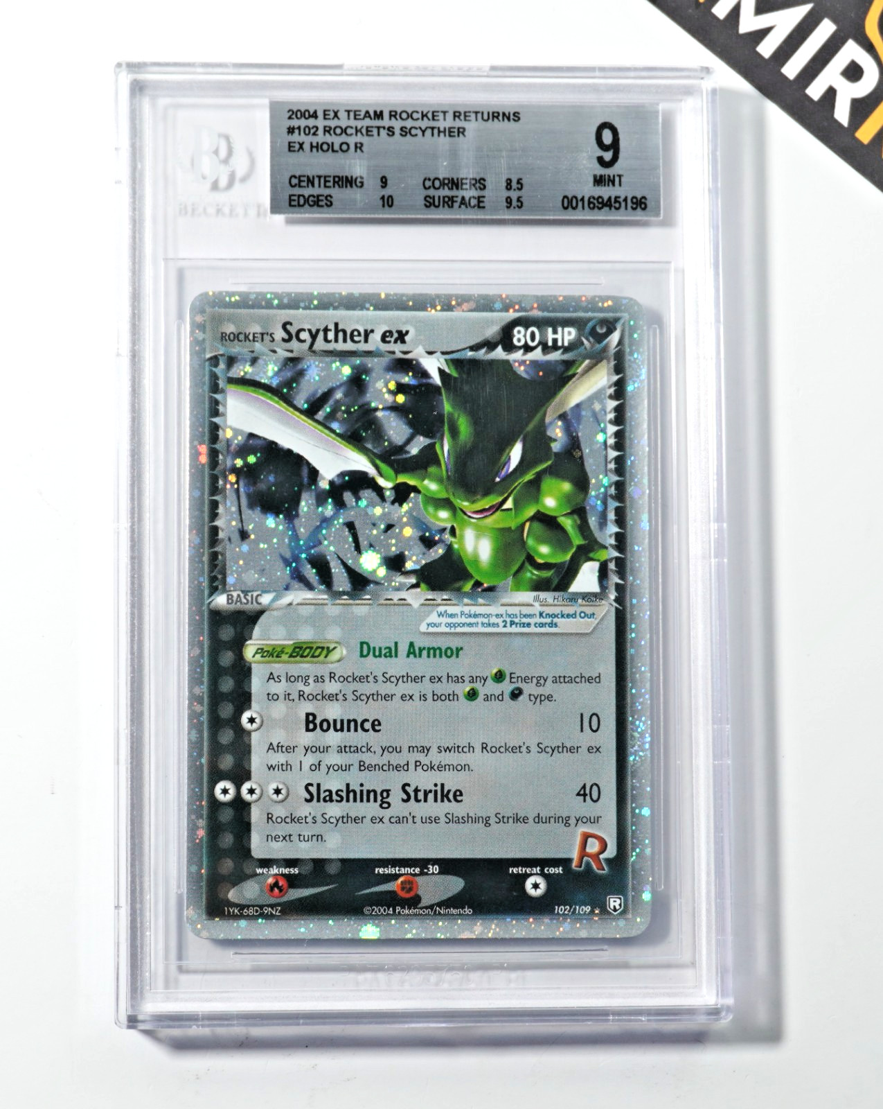 Pokemon BGS 9 Rocket's Scyther Ex #102 Holo Ex Team Rocket Returns 2004 English