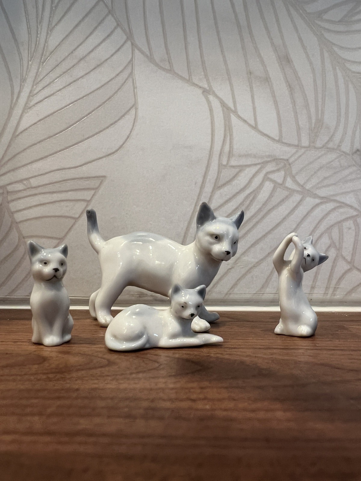 Vintage Miniature Lot Of 3 Cats/Kittens Germany 
