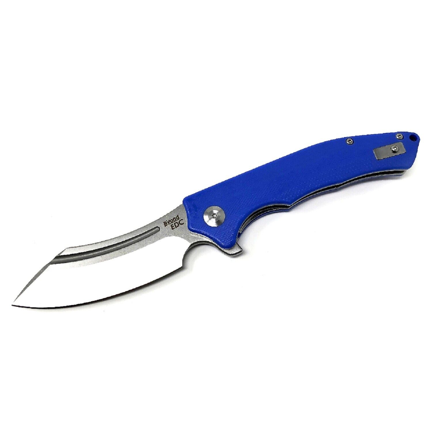 Beyond EDC by WSC Sunder Folder Knife Blue G10 Handle Plain D2 Blade SA1903DG-BL