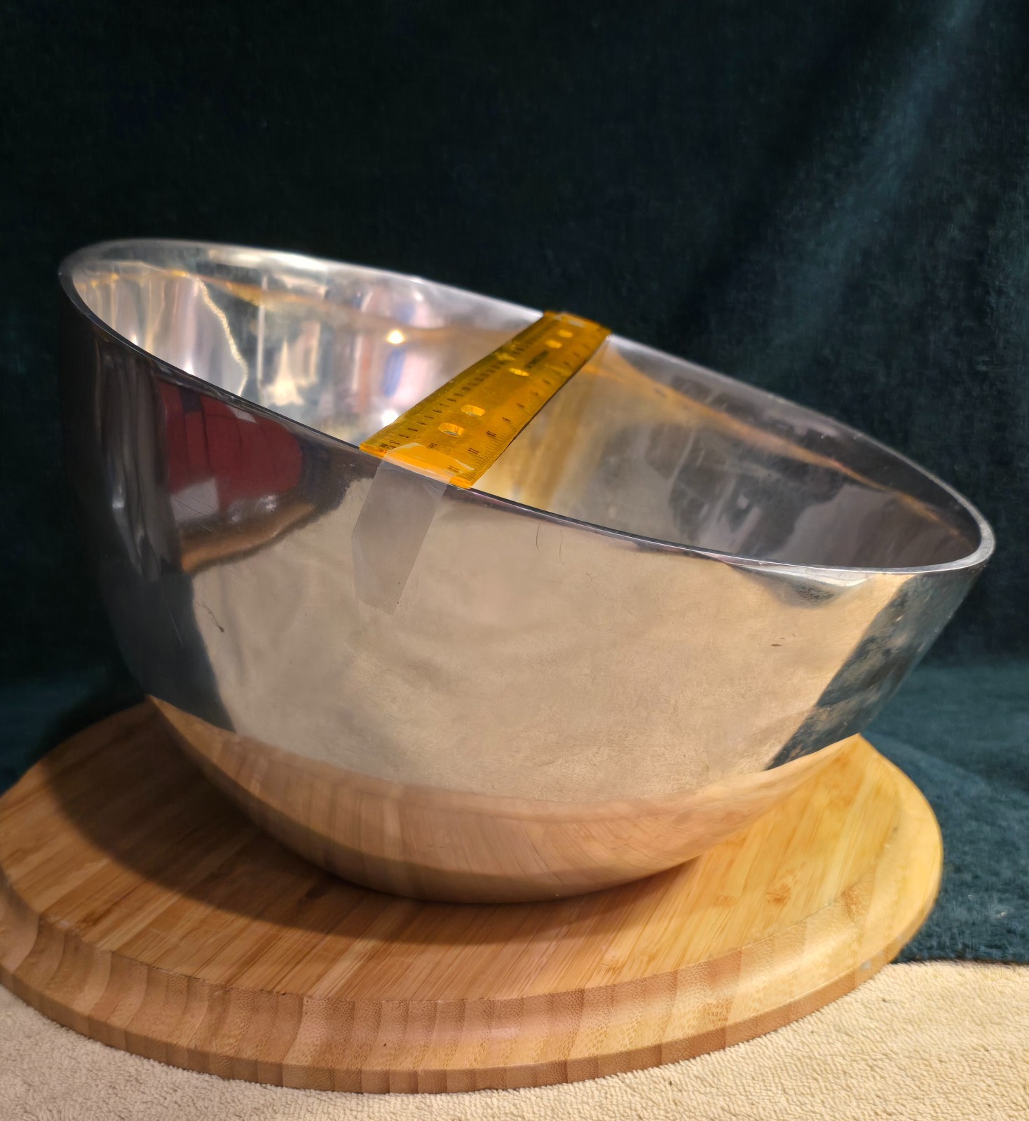 Pre-owned Vintage Nambe 1992 Large Fruit Salad Slant Bowl 649X, 8 Metal Alloy