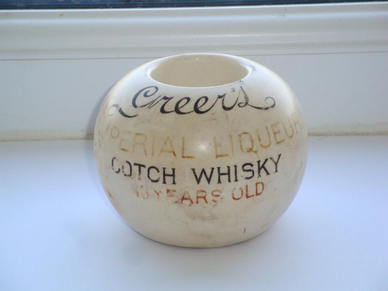 SUPERB GENUINE ANTIQUE IRISH GREERS SCOTCH WHISKY ADVERTISING BAR MATCH STRIKER