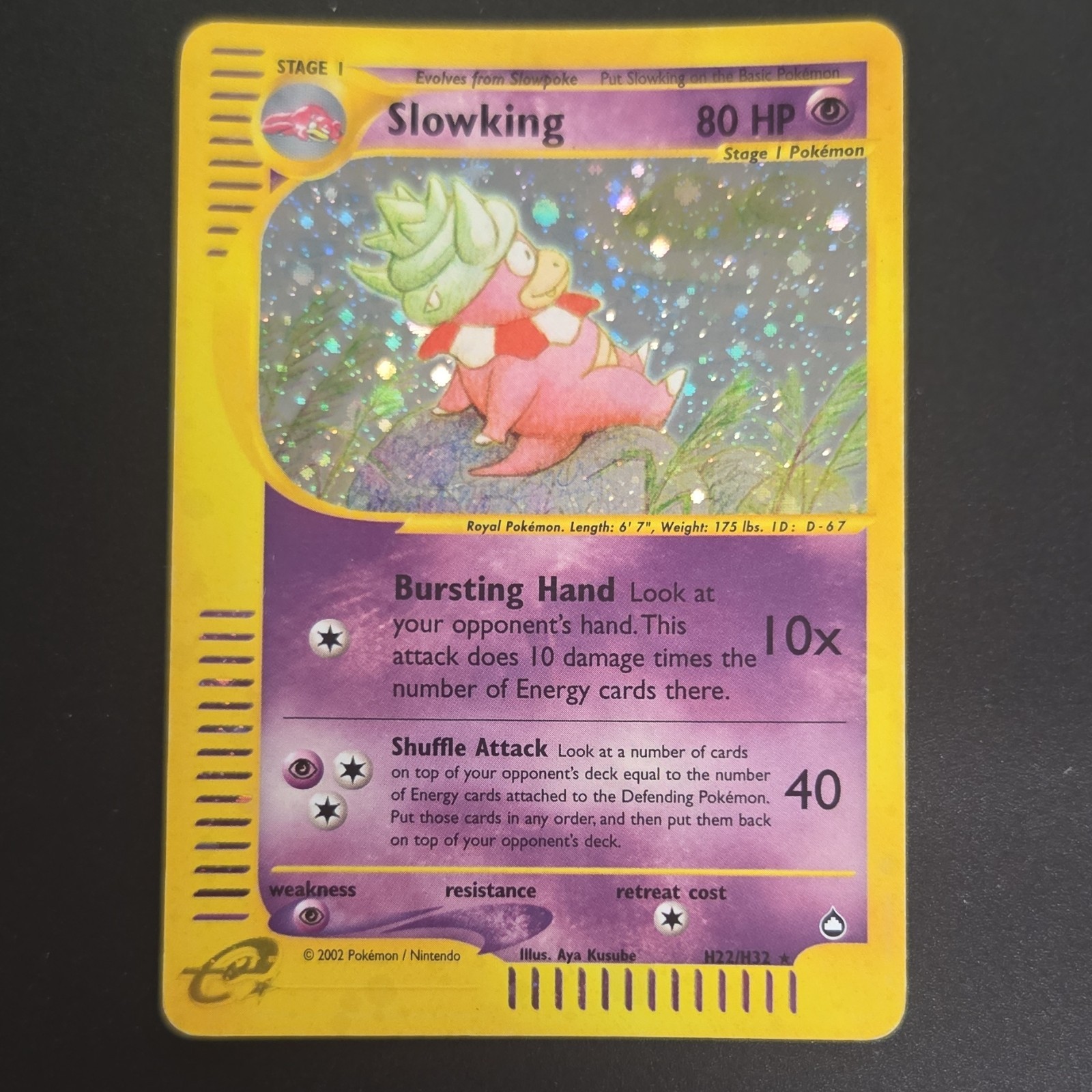 Pokemon Slowking H22/H32 Holo - Nintendo 2002 - ENG - 80 HP Stage 1