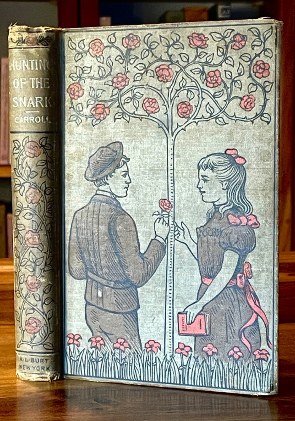 Antique Decorative Book 1904 Lewis Carroll Hunting Snark Color Pictorial Binding