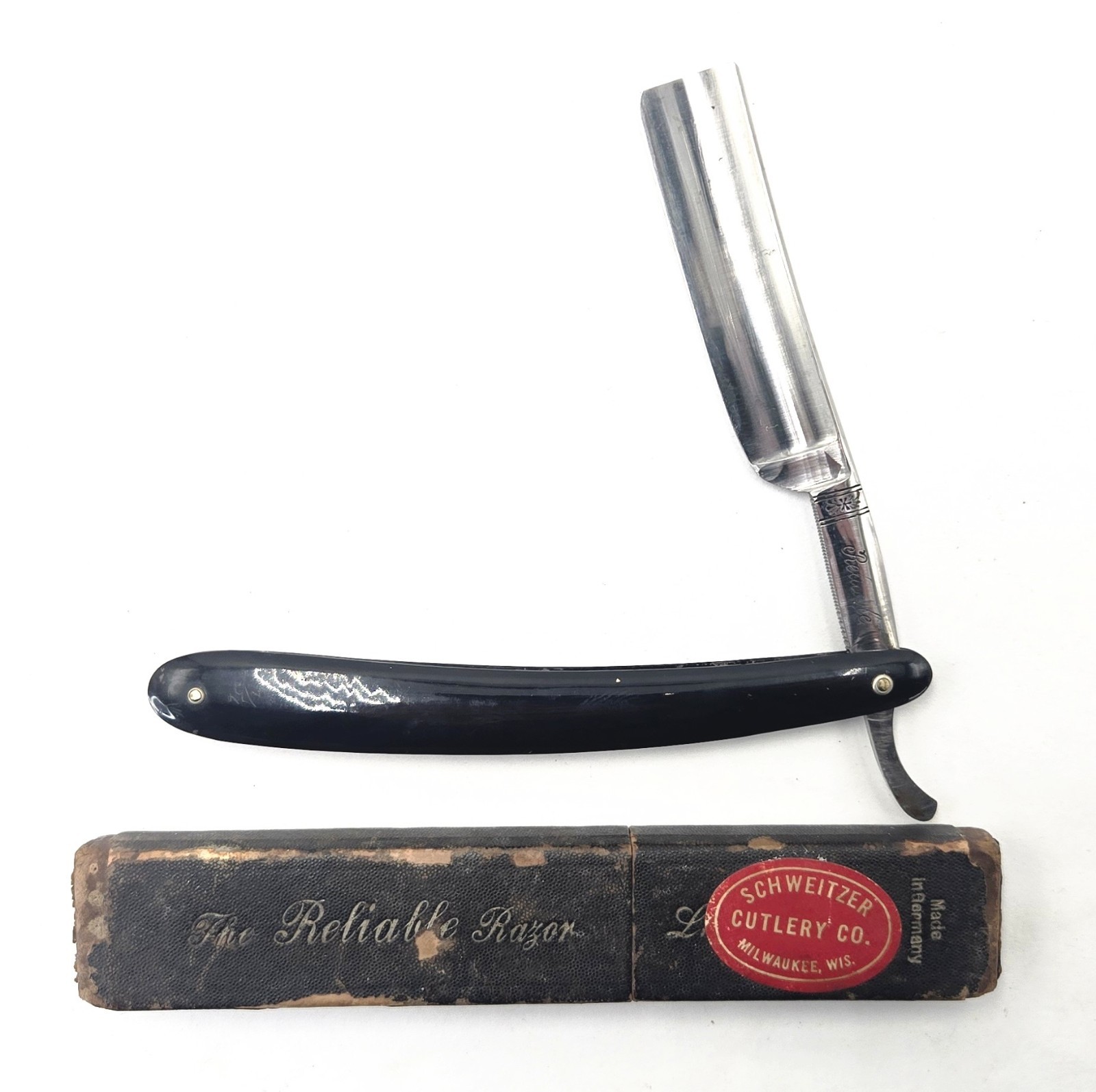 Vintage Shave Ready 1920s L Lowe Co Reliable Straight Razor Schweitzer Cutlery 