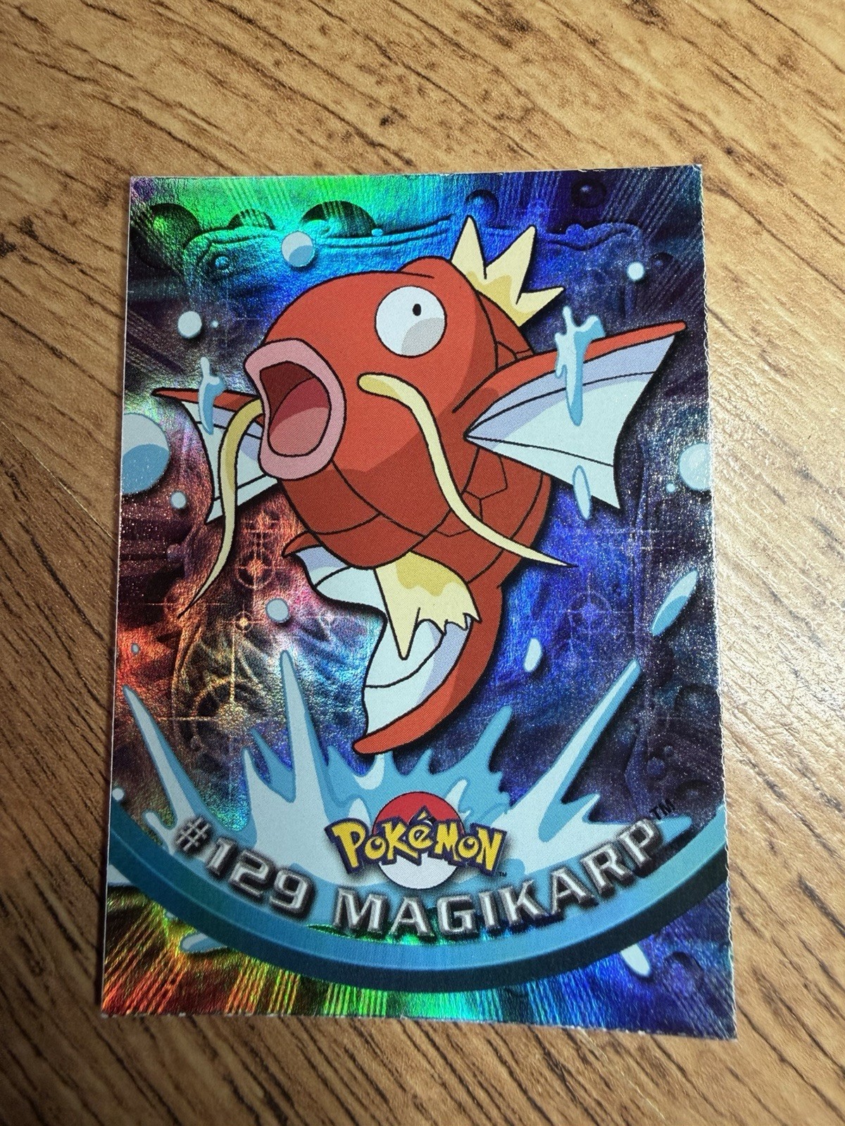 RAINBOW FOIL Magikarp Topps Pokemon #129 Blue Label