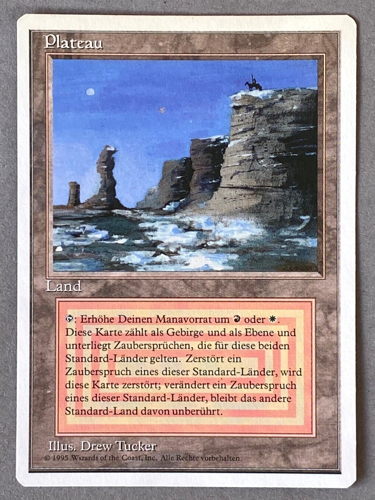 Mtg PLATEAU Double Land Revised Unlimited FWB Foreign German Magic MtG ex