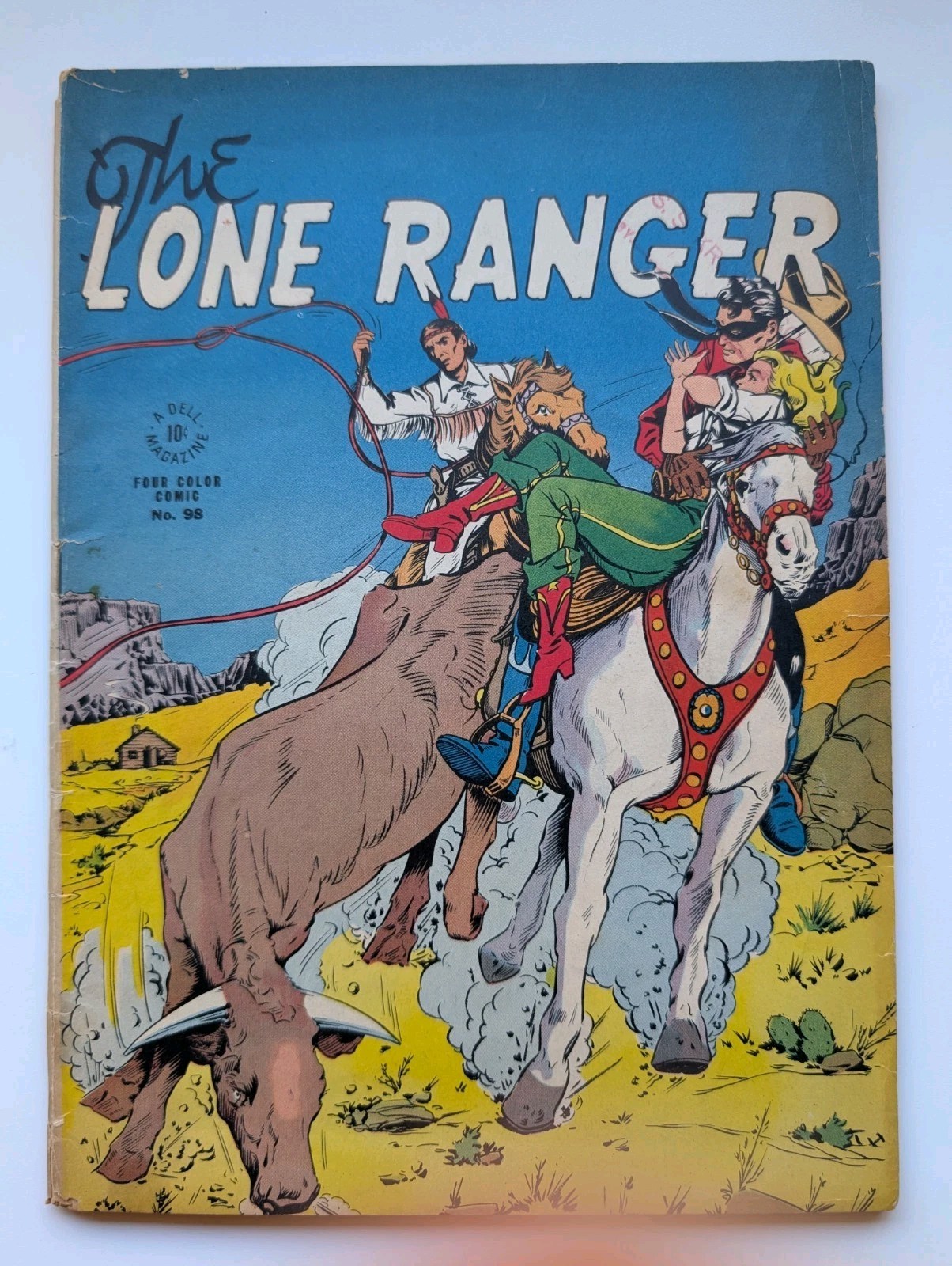 Four Color 98 Lone Ranger RARE Golden Age 1946  Dell Early Western Comic