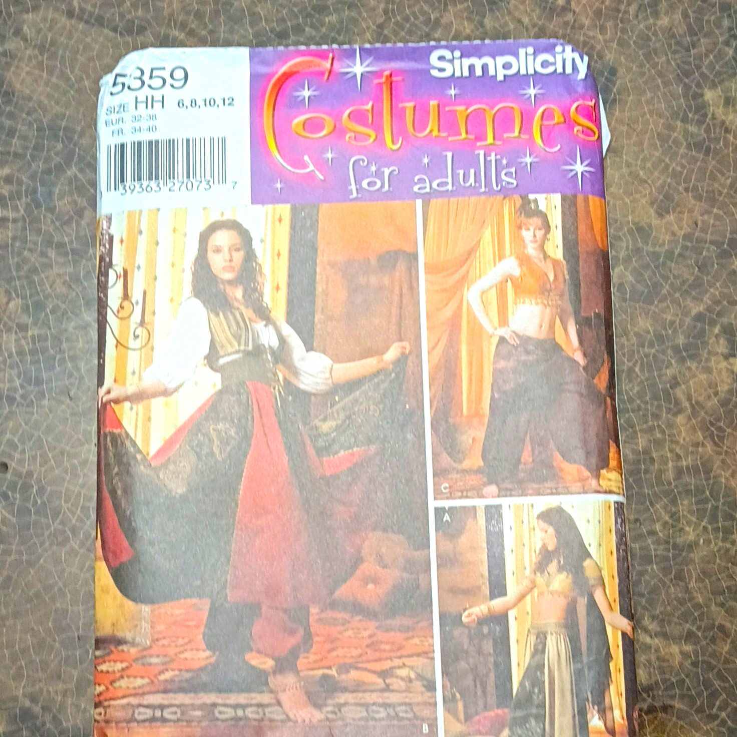 Simplicity 5359 Adult Costumes Sewing Pattern Contemporary Original