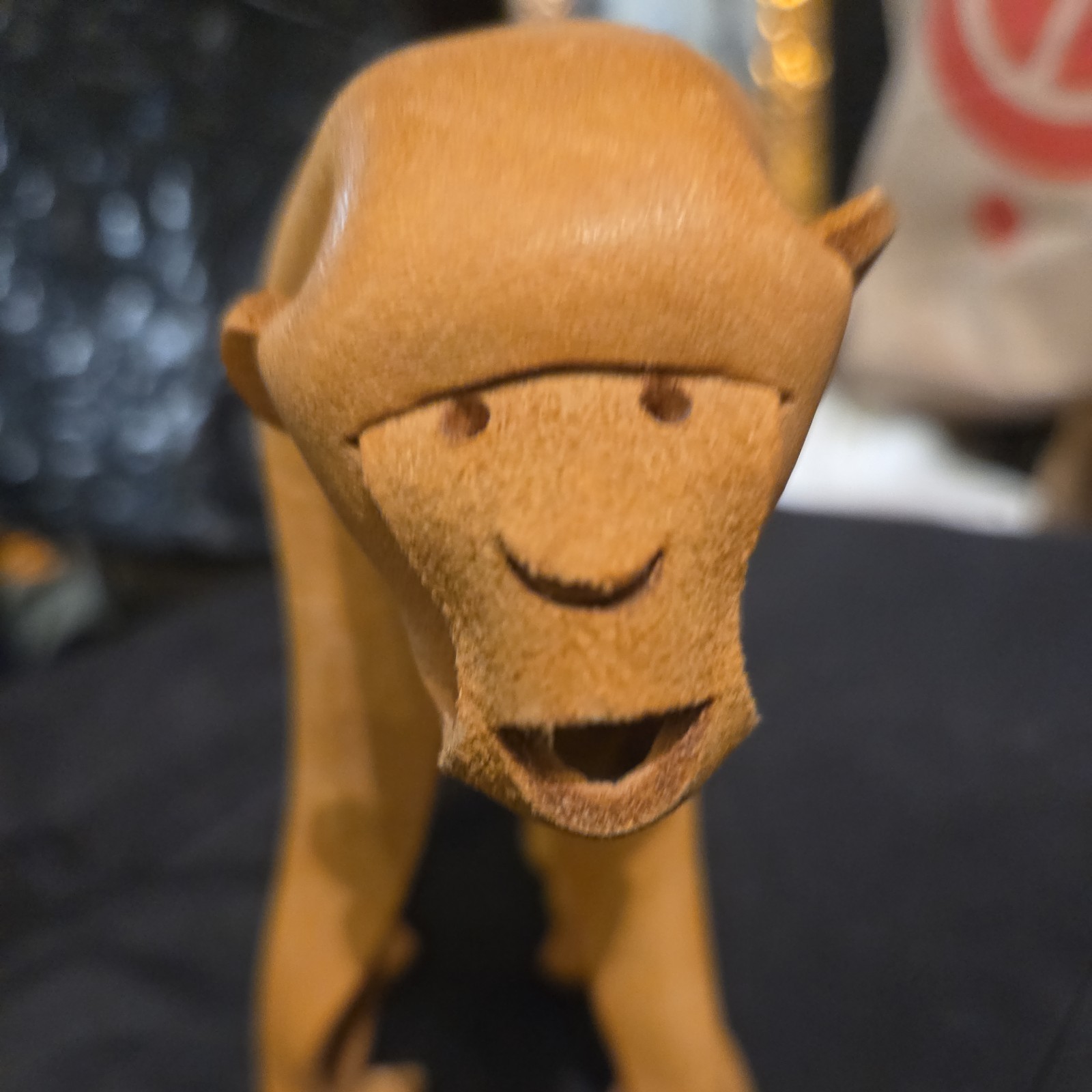 Vintage 1960s Modernist German Leather Monkey by Deru, Mid-Century Modern 