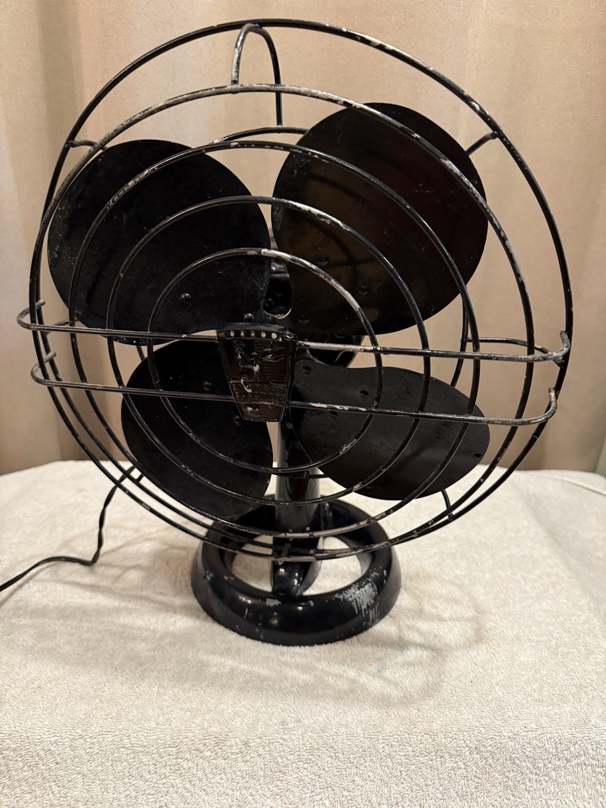 Antique Emerson 12” Black All Metal Heavy Fan, 1930s, Works Great No Oscillate Antique Emerson 12” Black All Metal Heavy Fan, 1930s, Works Great No Oscillate