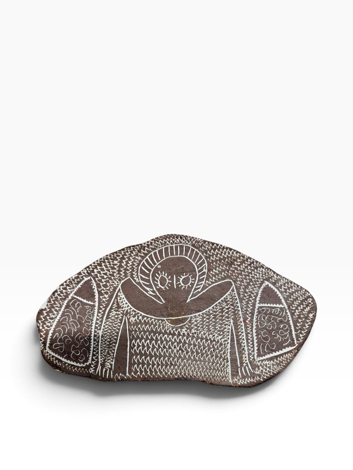 Lily Karadada Authentic Wandjina Aboriginal Carved Slate Stone Artwork 9x5\