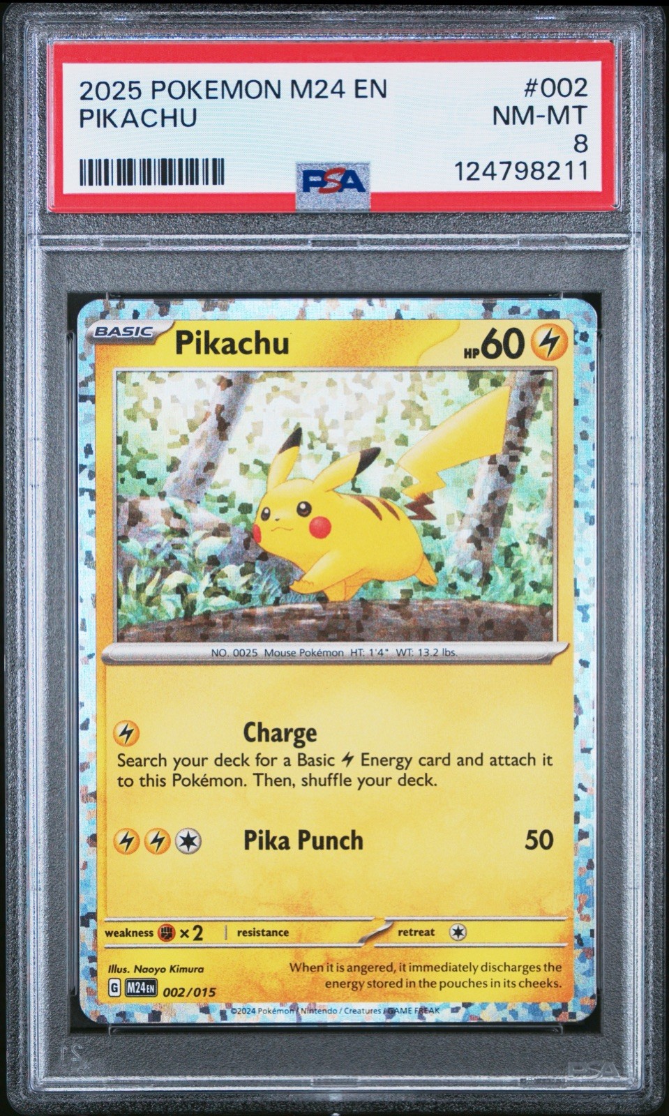 2025 POKEMON M24 EN-MCDONALD\'S COLL #002 PIKACHU PSA 8
