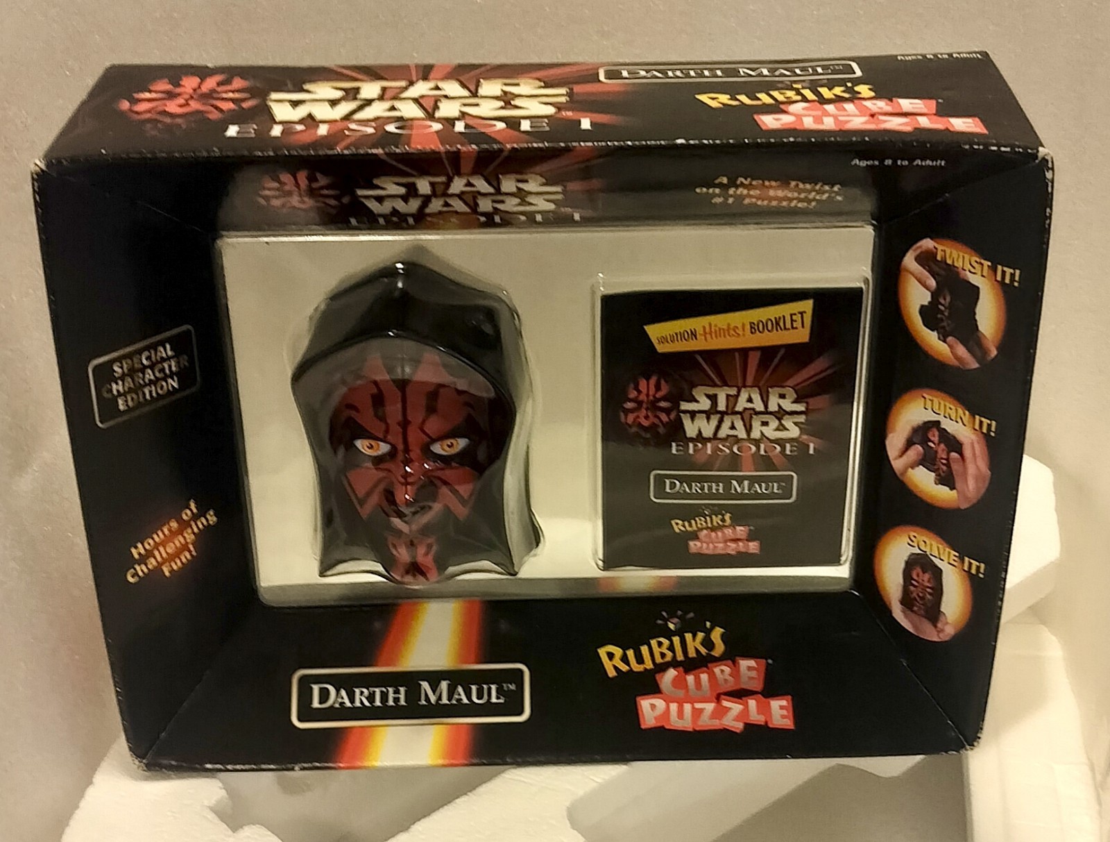 Vintage 1999 Star Wars Darth Maul Rubikscube Puzzle New Sealed Hasbro