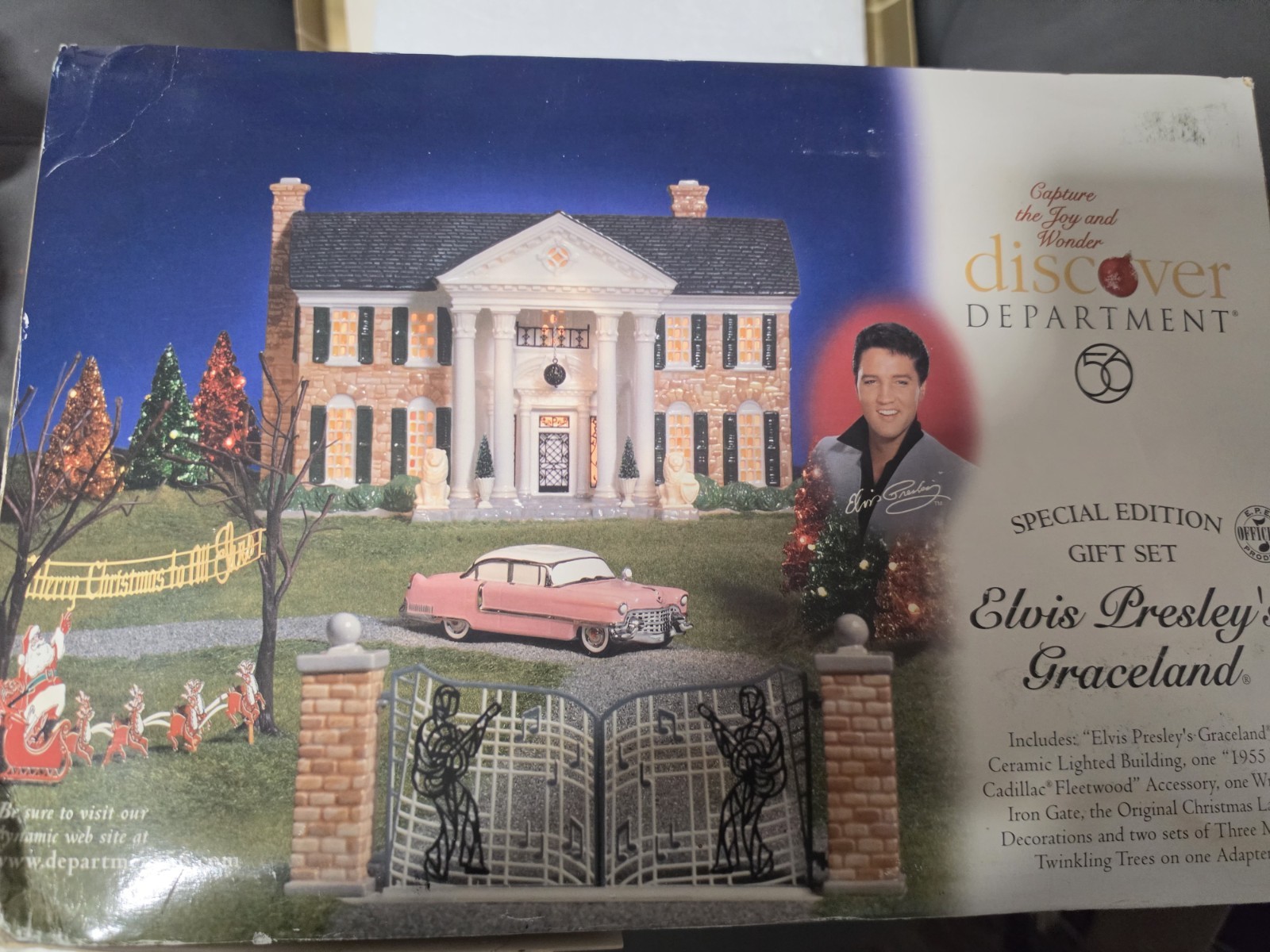 department 56 elvis presley graceland special edition gift set