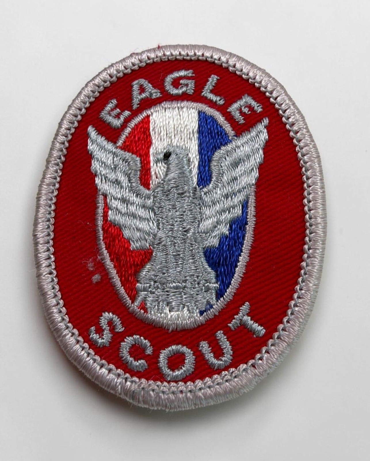 BSA Eagle Scout Patch Vintage 1970s Boy Scouts of America Silver Eagle