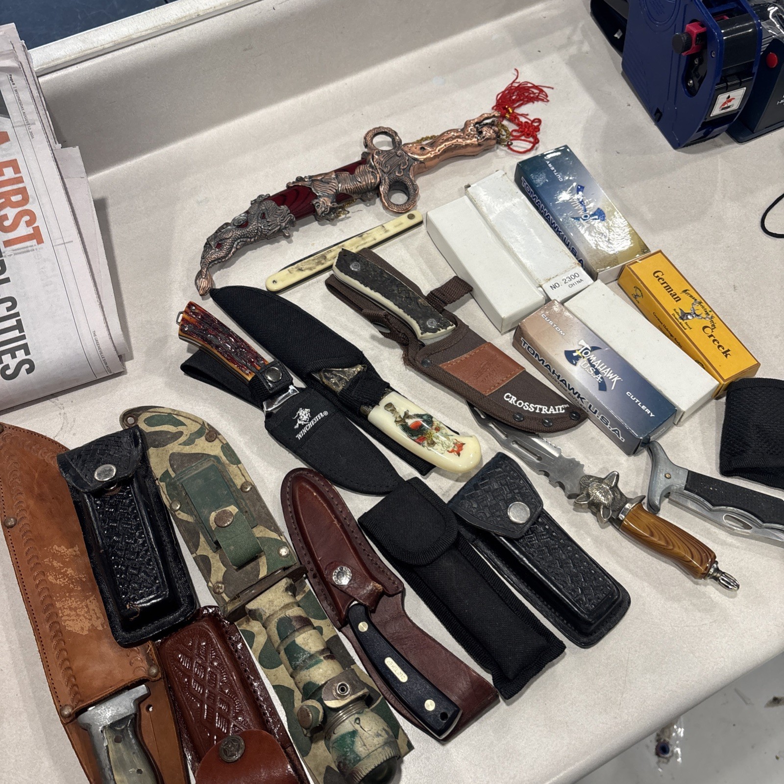 Miscellaneous Lot Of About 70 Mixed Knives AS IS HOW IS 