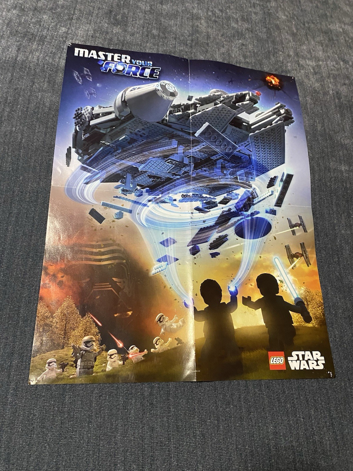 Official LEGO Star Wars Double-Sided Promo Poster 16x20 Kylo Ren Force Awakens
