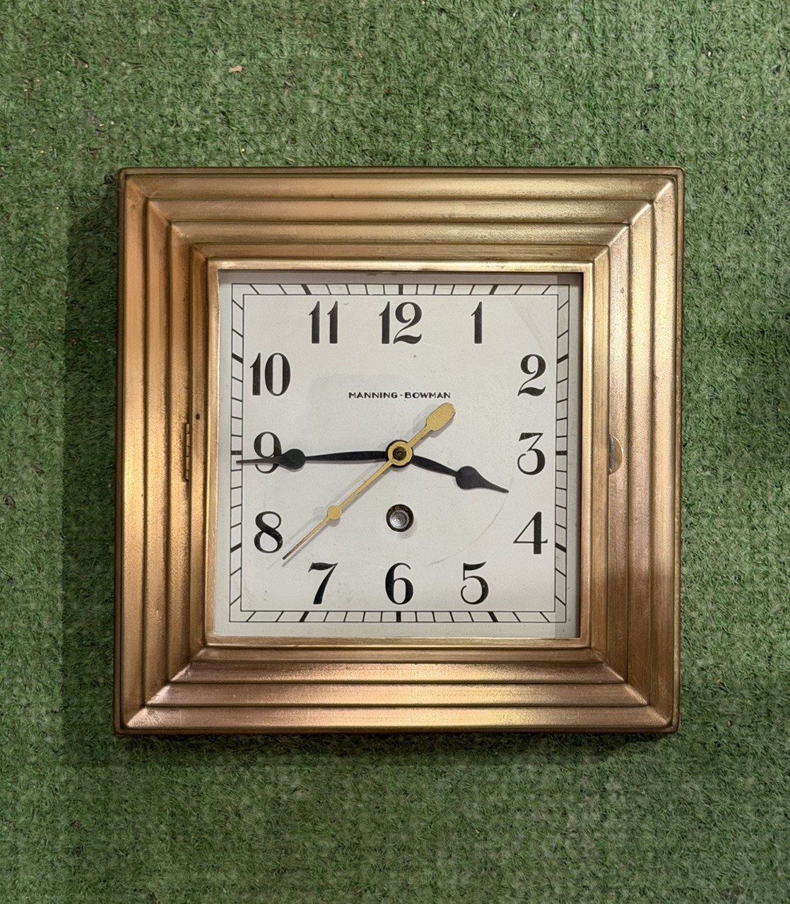 Rare Antique Manning Bowman Art Deco Machine Age Wall Clock 