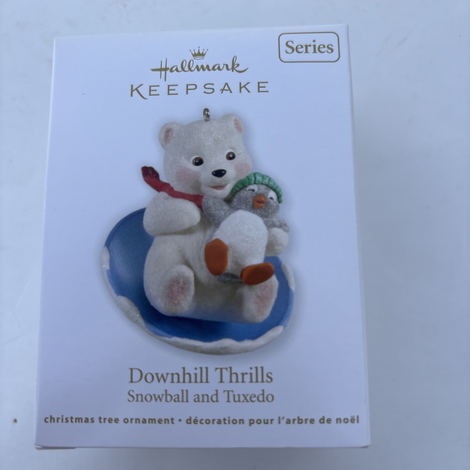 2012 Hallmark Keepsake Ornament Downhill Thrills Snowball & Tuxedo