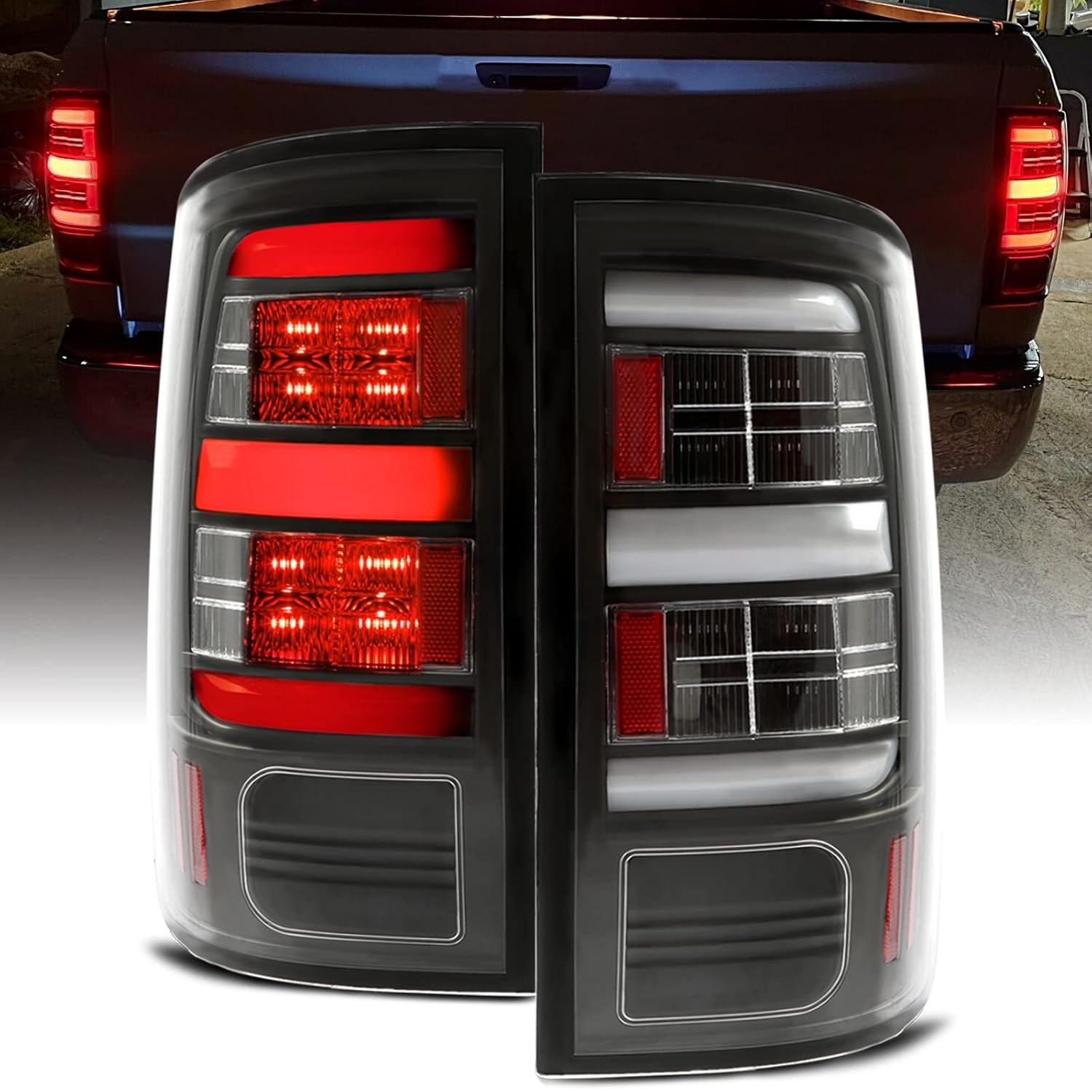 HECASA LED Taillights Compatible with 2009-2018 Dodge RAM 1500 2500 3500 Tail Li