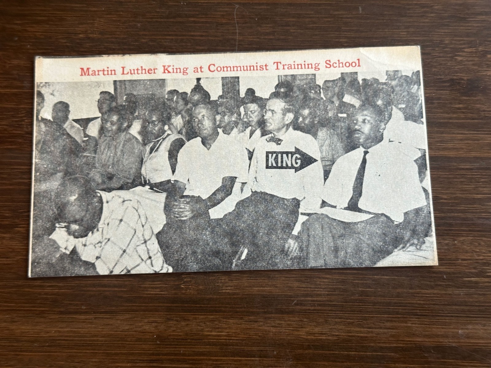 1960s Martin Luther King Communist Training School Anti MLK Propaganda Postcard