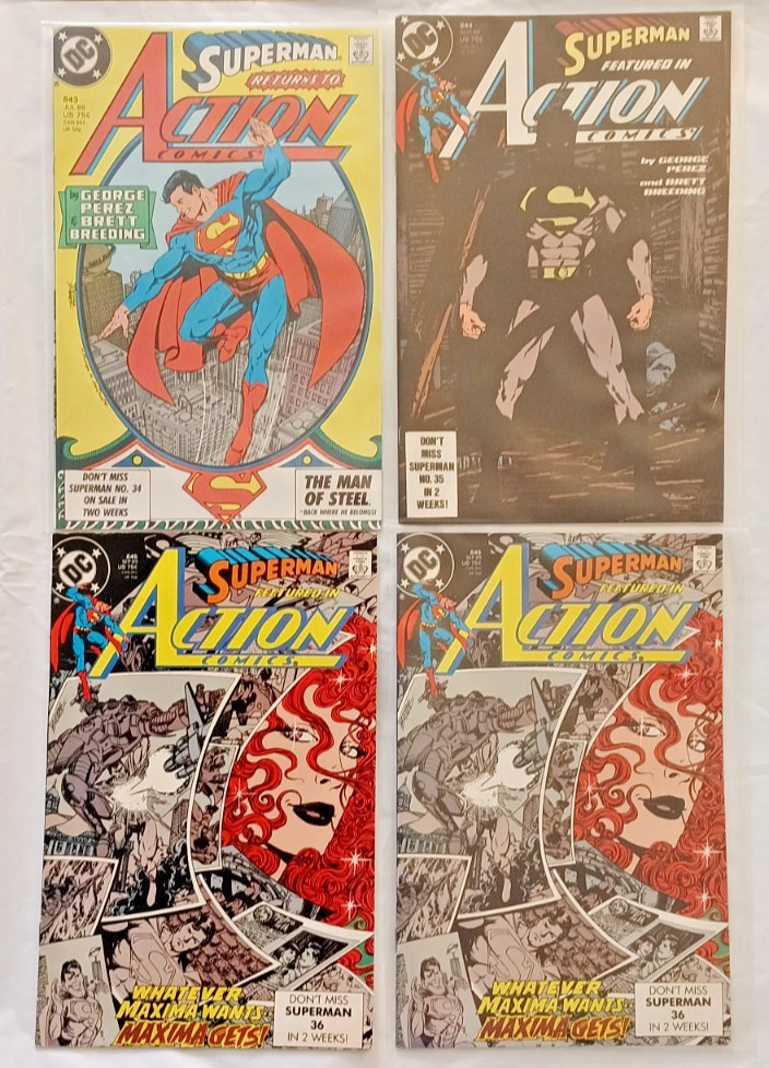 Action Comics #643-683, 685-689, 691-699, 701, 704-5, Annual #2 DC 60 Issue Lot