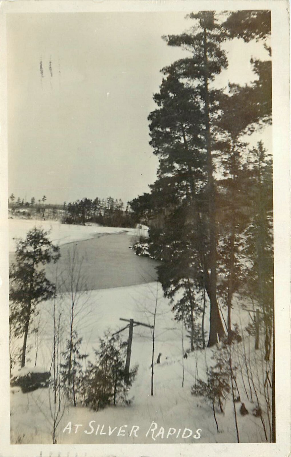 Ely Minnesota 1931 Silver Rapids Postcard RPPC 24-7910