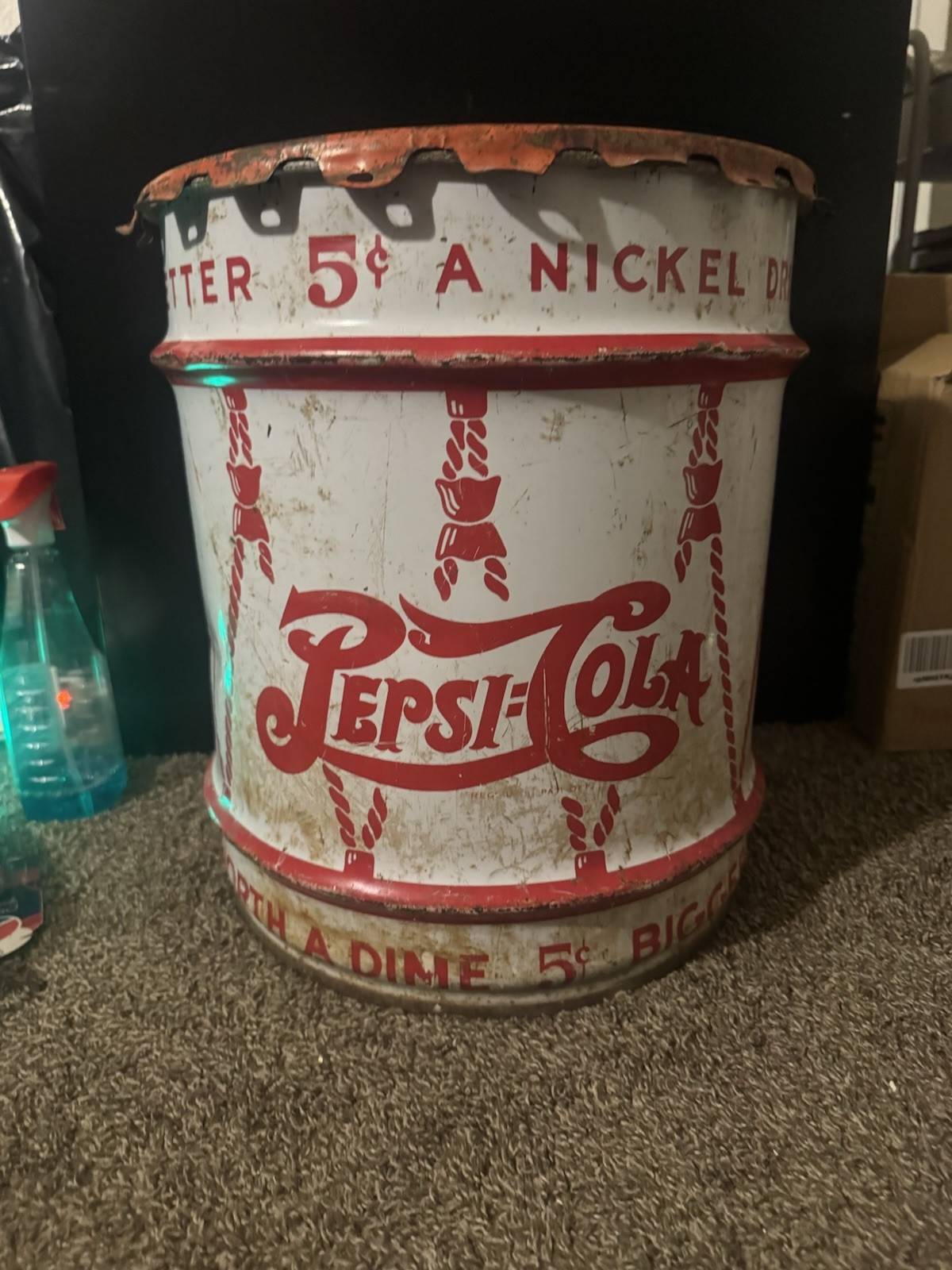 Pepsi Cola “Two-Dot” 10 Gallon Syrup Drum From The 1940’s Era