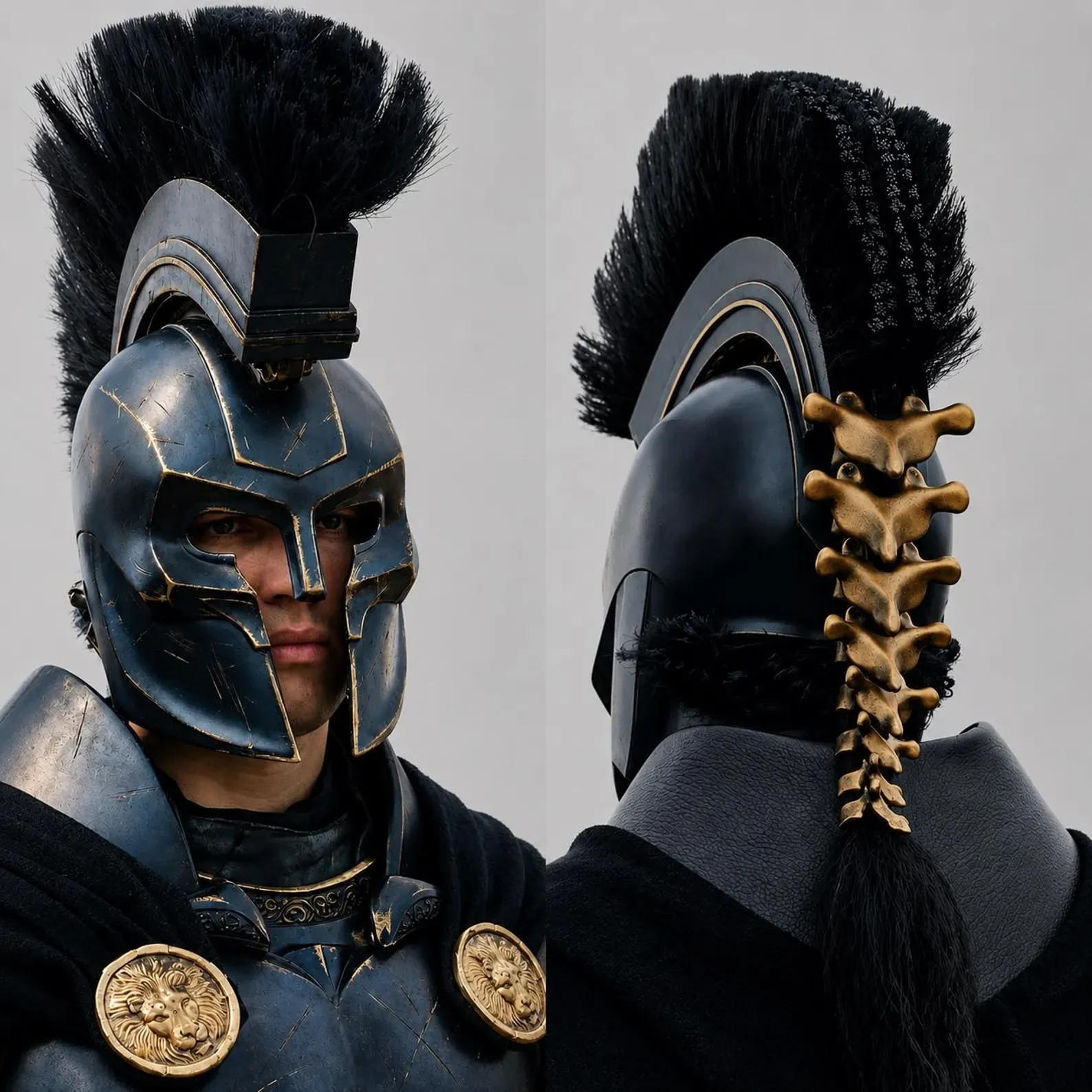 Agamemnon Inspired Greek Warrior Armor, The Odyssey Helmet, Roman Century Helmet