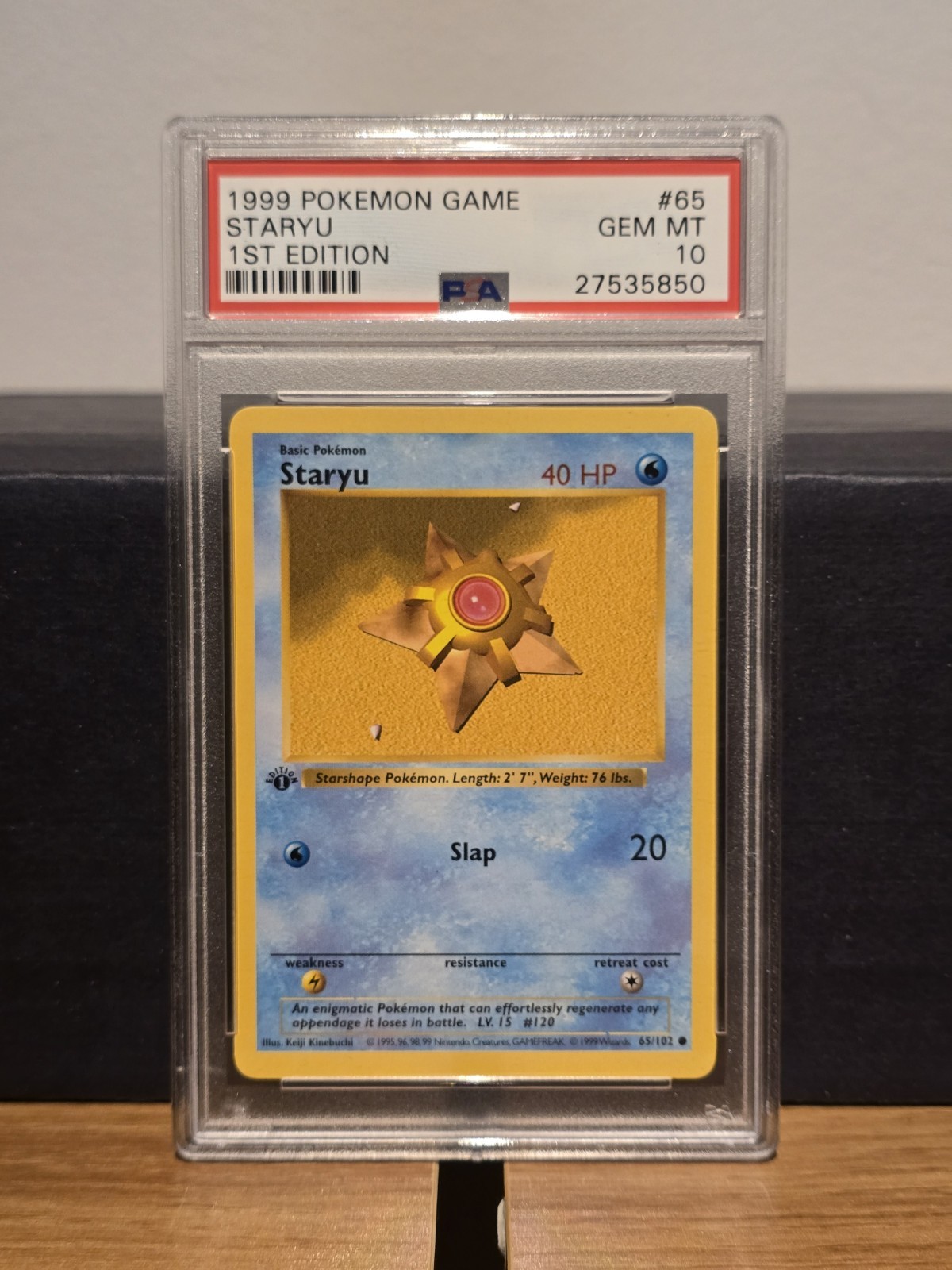 1999 Pokemon Staryu 65/102 Base Set 1st Edition PSA 10 Gem Mint Vintage English
