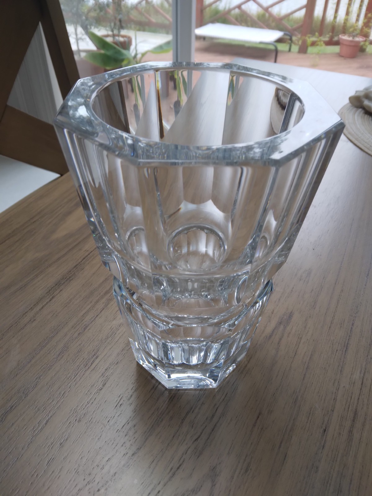 Vintage Baccarat Crystal Vase 7” Heavy