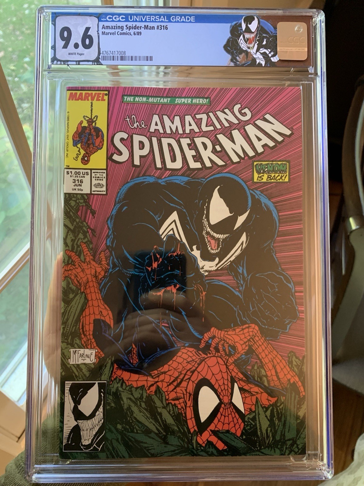 Amazing Spider-Man #316 CGC 9.6 White Pages Custom Venom Label - McFarlane 1989