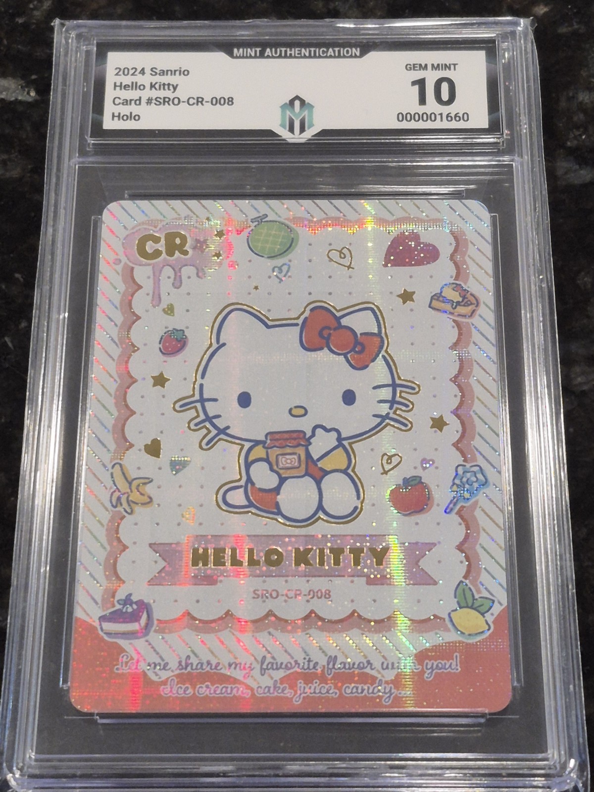 Mint Authentication Gem Mint 10 Sanrio Hello Kitty Card #SRO-CR-008