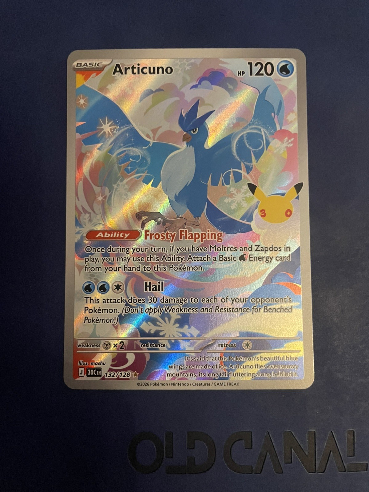 Pokemon 30th Celebrations Anniversary 30C Articuno IR 132/128