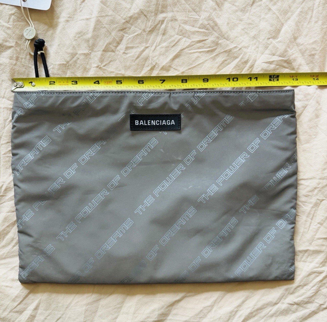 BALENCIAGA Demna SS2018 Power of Dreams Grey Reflective Pouch Clutch $695